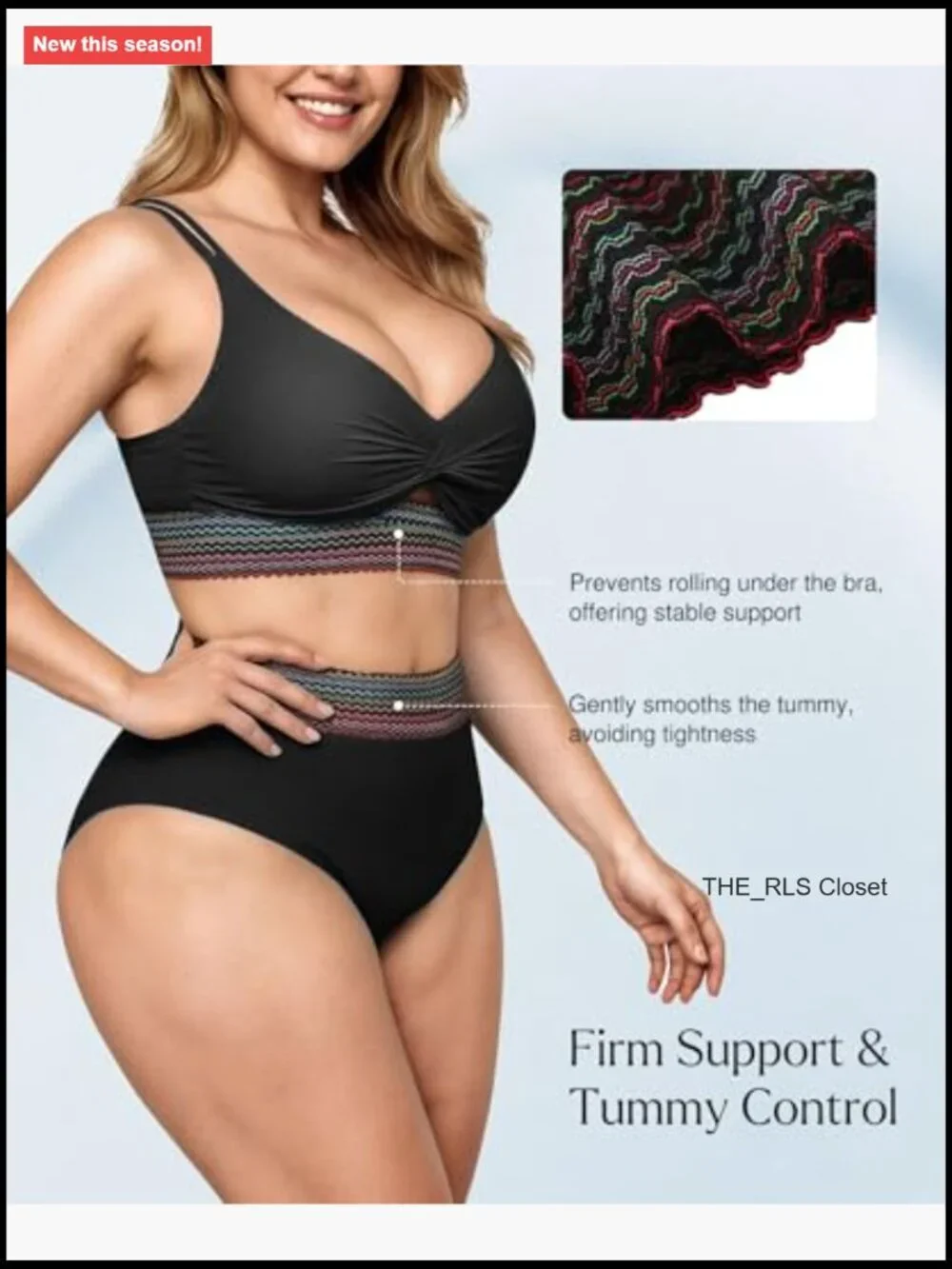 Tummy Control High Waisted Bikini Set Shapewear 4 Way Convertible